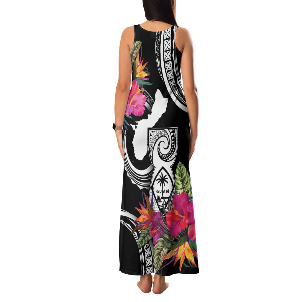 Hafa Adai Guam Family Matching Tank Maxi Dress and Hawaiian Shirt Polynesian Tattoo Tropical Flowers