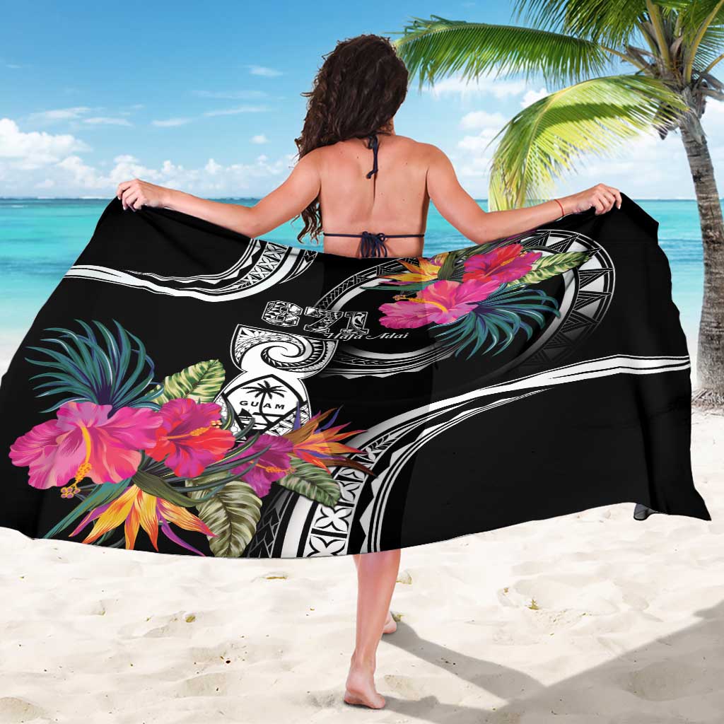 Hafa Adai Guam Sarong Polynesian Tattoo Tropical Flowers