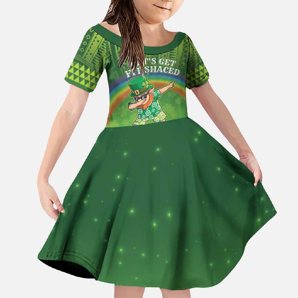 Personalised Hawaii Saint Patrick's Day Family Matching Mermaid Dress and Hawaiian Shirt Let's Get Fit Shaced