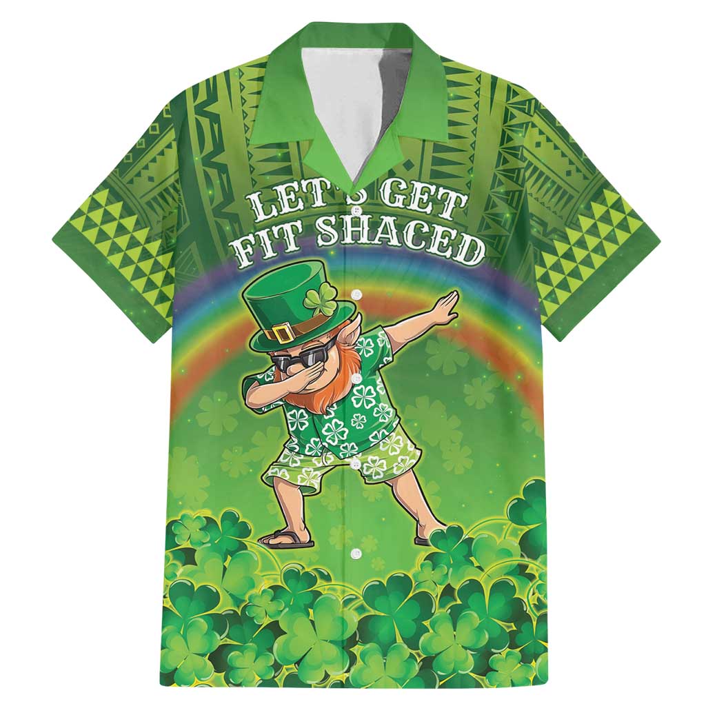 Personalised Hawaii Saint Patrick's Day Family Matching Mermaid Dress and Hawaiian Shirt Let's Get Fit Shaced
