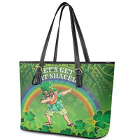 Hawaii Saint Patrick's Day Leather Tote Bag Let's Get Fit Shaced