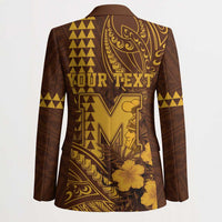 Personalised Hawaii Mililani High School Blazer Tribal Tattoo With Hibiscus Flowers