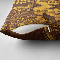 Hawaii Mililani High School Pillow Cover Tribal Tattoo With Hibiscus Flowers LT05 - Polynesian Pride