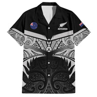 Custom New Zealand Cricket Family Matching Short Sleeve Bodycon Dress and Hawaiian Shirt Go Champions World Cup 2024 With Maori Pattern