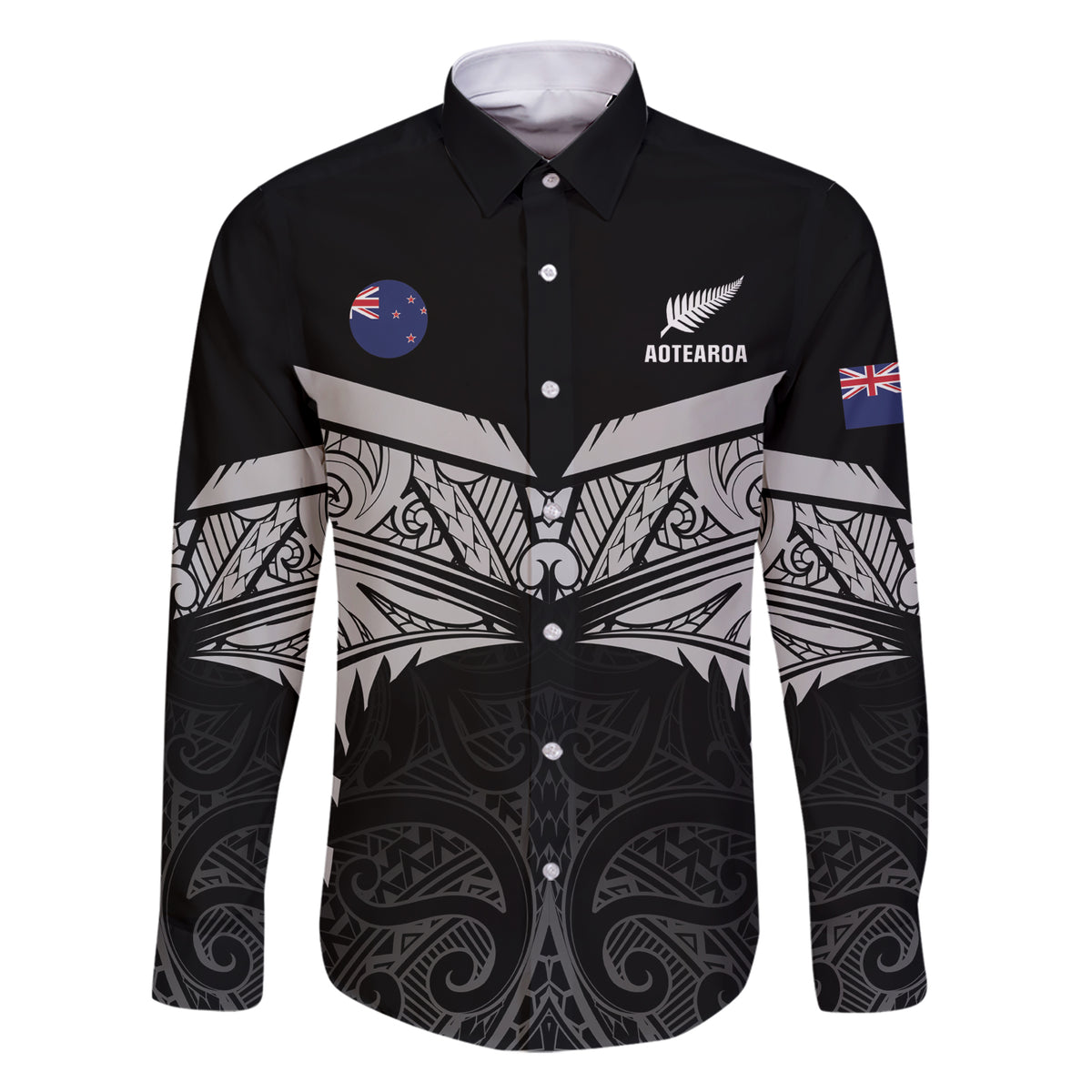 Custom New Zealand Cricket Family Matching Short Sleeve Bodycon Dress and Hawaiian Shirt Go Champions World Cup 2024 With Maori Pattern