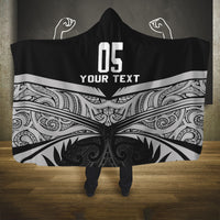 Custom New Zealand Cricket Hooded Blanket Go Champions World Cup 2024 With Maori Pattern