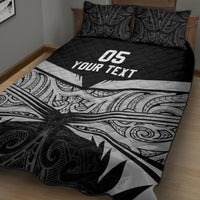 Custom New Zealand Cricket Quilt Bed Set Go Champions World Cup 2024 With Maori Pattern
