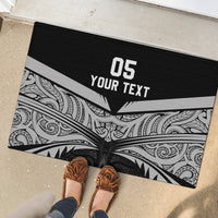 Custom New Zealand Cricket Rubber Doormat Go Champions World Cup 2024 With Maori Pattern