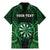 Personalised New Zealand Darts Family Matching Mermaid Dress and Hawaiian Shirt Green Dart Board Maori Pattern