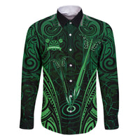 Personalised New Zealand Darts Family Matching Puletasi and Hawaiian Shirt Green Dart Board Maori Pattern