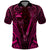 Personalised New Zealand Darts Polo Shirt Pink Dart Board Maori Pattern