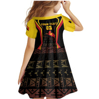 Custom Papua New Guinea Cricket Family Matching Mermaid Dress and Hawaiian Shirt 2024 World Cup