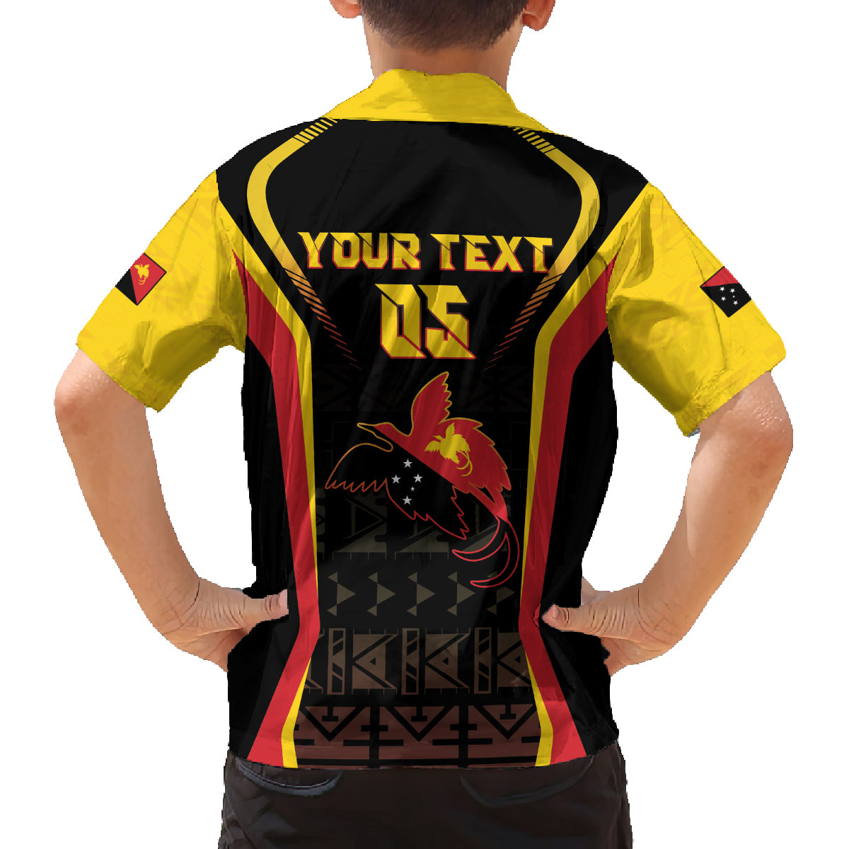 Custom Papua New Guinea Cricket Family Matching Tank Maxi Dress and Hawaiian Shirt 2024 World Cup