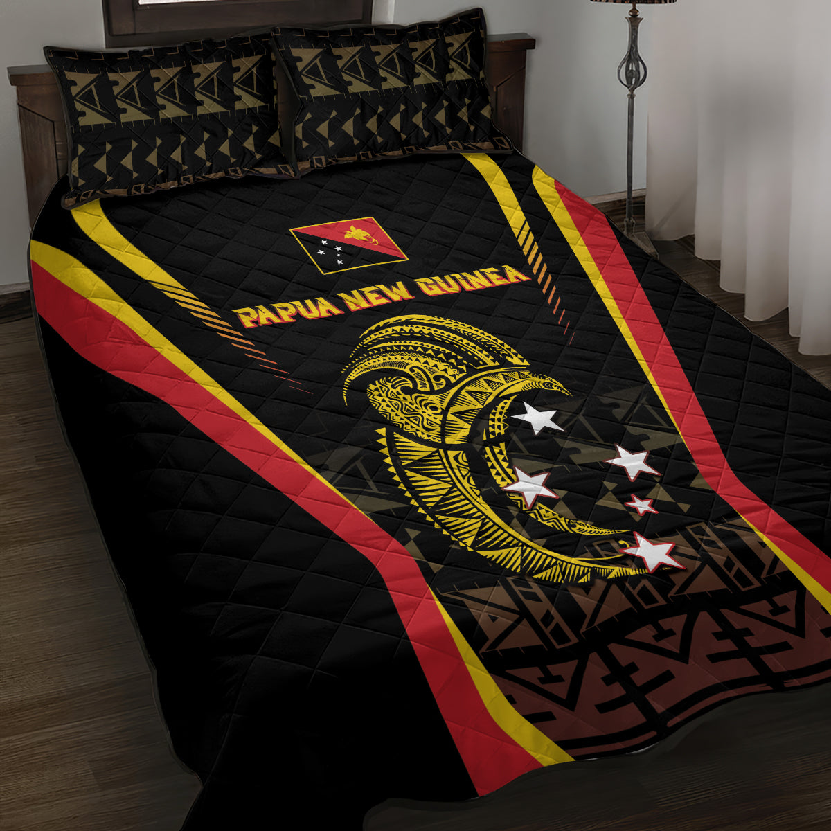 Papua New Guinea Cricket Quilt Bed Set 2024 World Cup