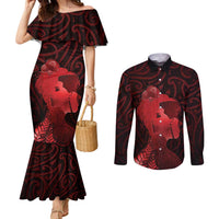 Aotearoa Mana Wahine Couples Matching Mermaid Dress and Long Sleeve Button Shirt The Spiritual Power Of Women