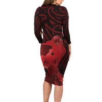 Aotearoa Mana Wahine Family Matching Long Sleeve Bodycon Dress and Hawaiian Shirt The Spiritual Power Of Women