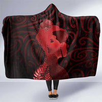 Aotearoa Mana Wahine Hooded Blanket The Spiritual Power Of Women LT05 One Size Red - Polynesian Pride