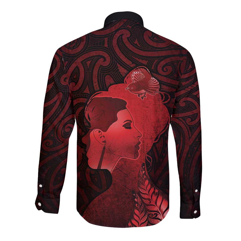 Aotearoa Mana Wahine Long Sleeve Button Shirt The Spiritual Power Of Women