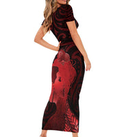 Aotearoa Mana Wahine Short Sleeve Bodycon Dress The Spiritual Power Of Women