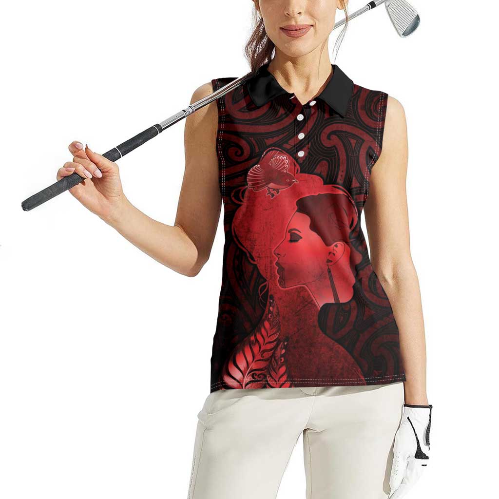 Aotearoa Mana Wahine Women Sleeveless Polo Shirt The Spiritual Power Of Women