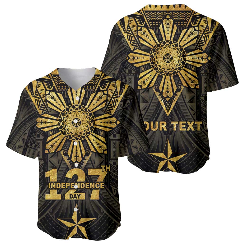 Personalised Philippines Independence Day Baseball Jersey Filipinos Sun Star Tribal