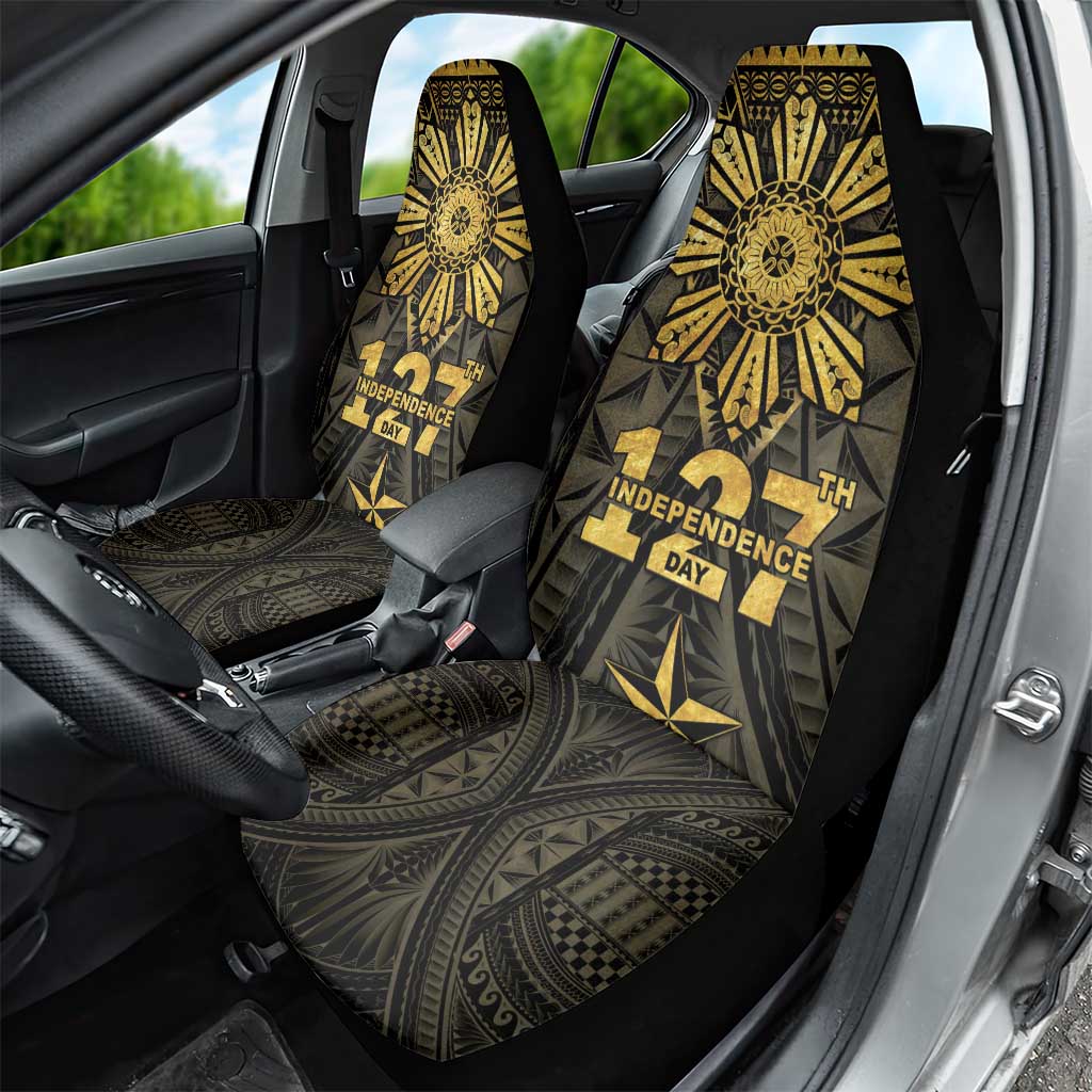 Philippines Independence Day Car Seat Cover Filipinos Sun Star Tribal