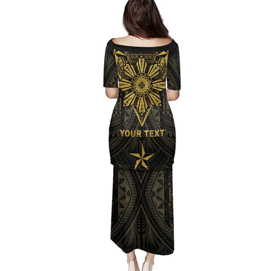 Personalised Philippines Independence Day Family Matching Puletasi and Hawaiian Shirt Filipinos Sun Star Tribal