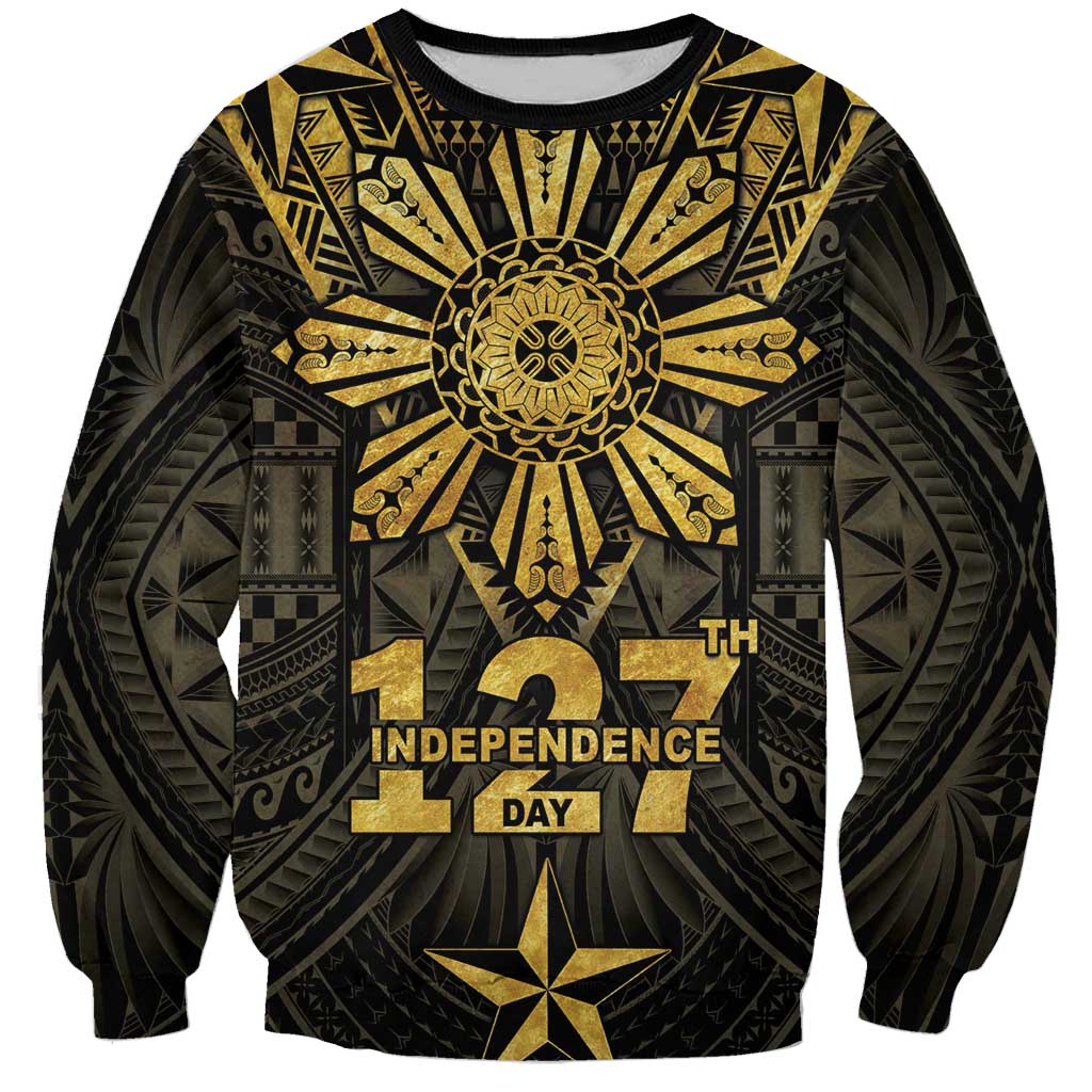 Personalised Philippines Independence Day Sweatshirt Filipinos Sun Star Tribal