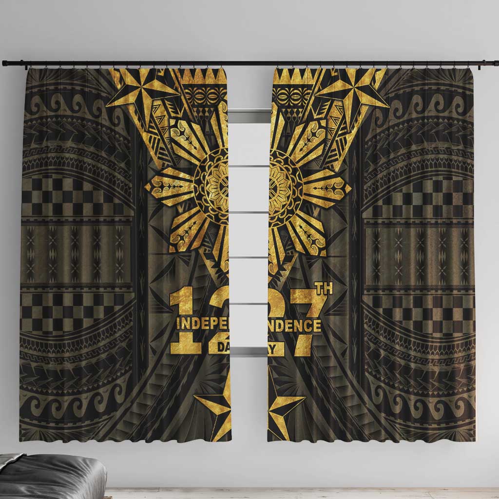 Philippines Independence Day Window Curtain Filipinos Sun Star Tribal