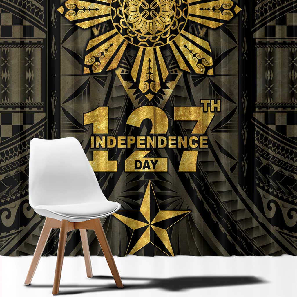 Philippines Independence Day Window Curtain Filipinos Sun Star Tribal LT05 - Polynesian Pride