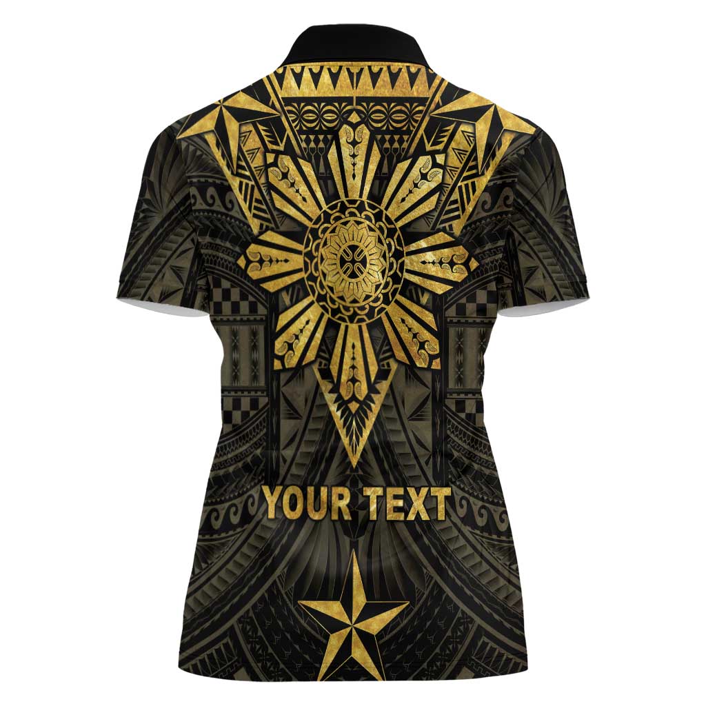 Personalised Philippines Independence Day Women Polo Shirt Filipinos Sun Star Tribal