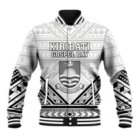 Personalised Kiribati Gospel Day Baseball Jacket Coat Of Arms Polynesian Pattern