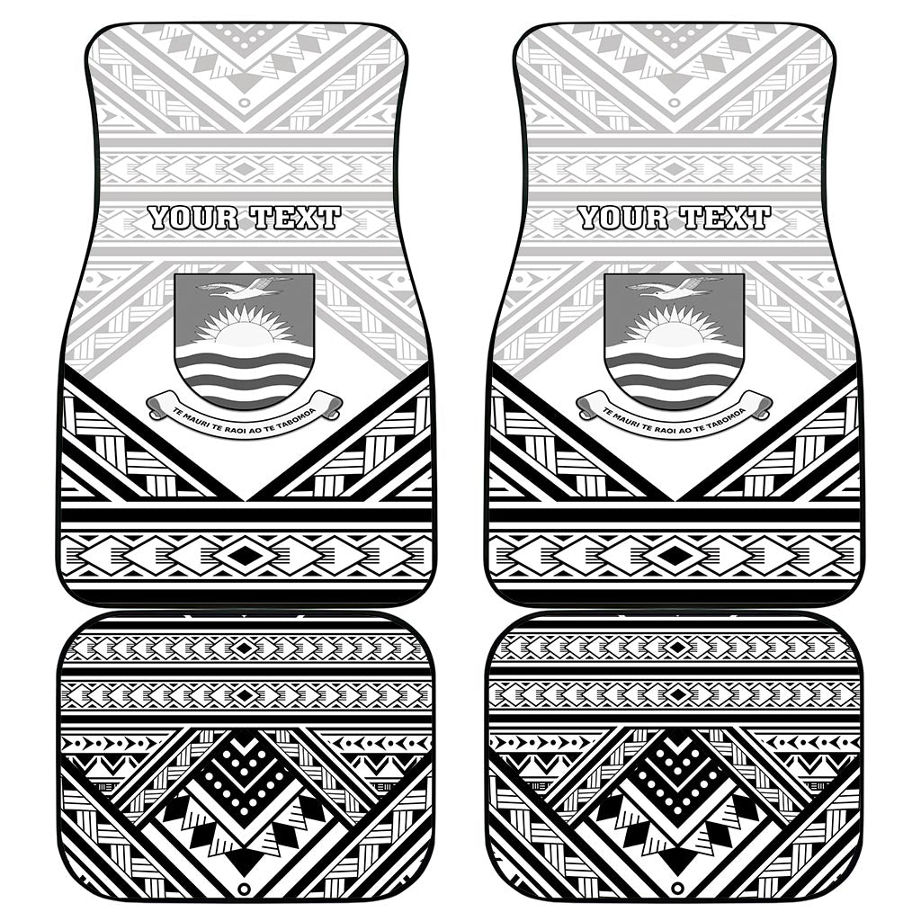 Kiribati Gospel Day Car Mats Coat Of Arms Polynesian Pattern