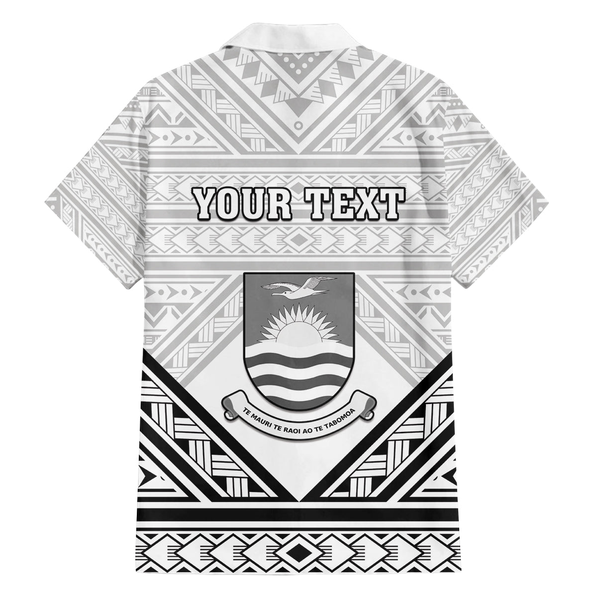 Personalised Kiribati Gospel Day Family Matching Long Sleeve Bodycon Dress and Hawaiian Shirt Coat Of Arms Polynesian Pattern