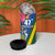 Solomon Islands Independence Day 4 in 1 Can Cooler Tumbler Coat Of Arms With Tropical Flowers
