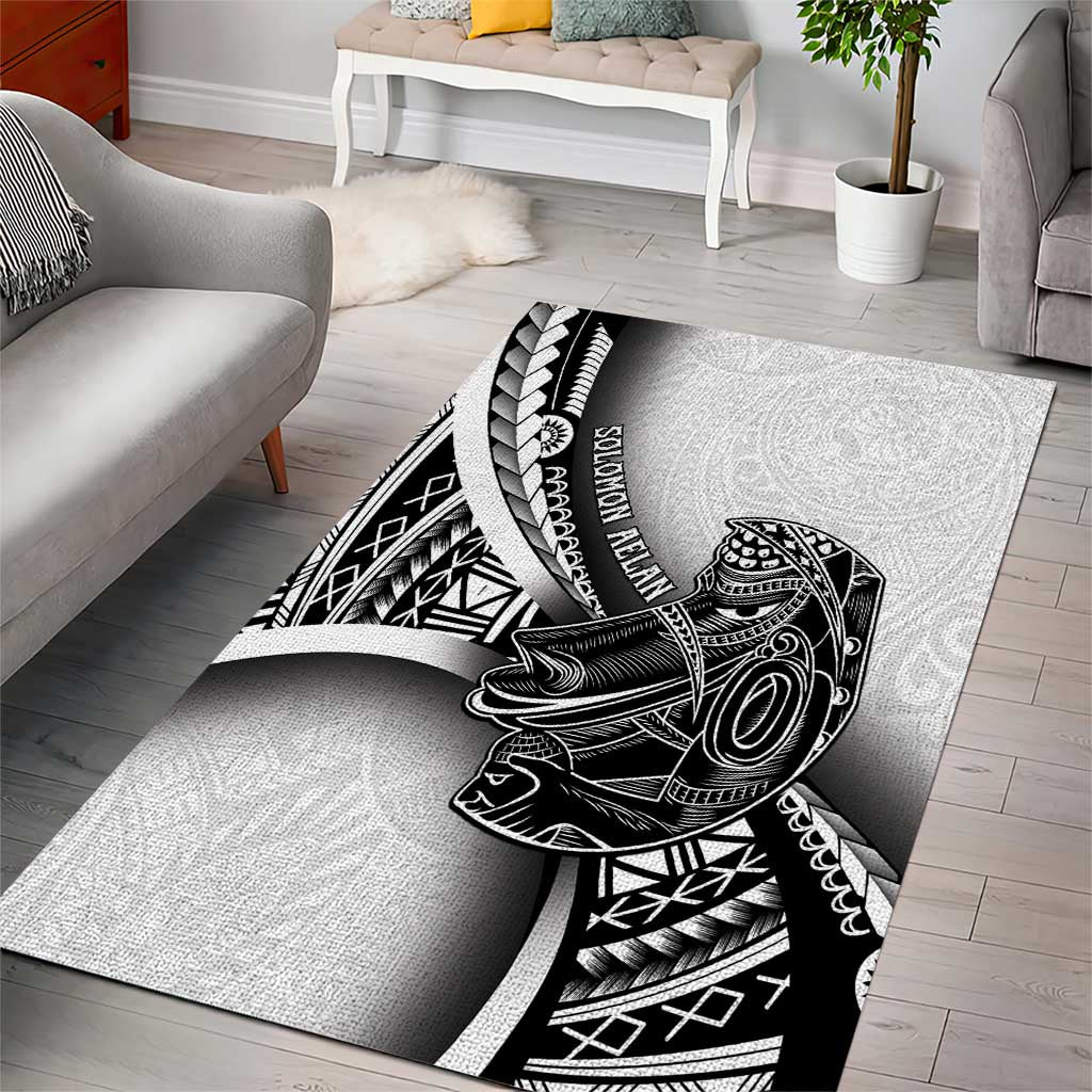 Solomon Islands Nguzunguzu Area Rug Polynesian Tribal Pattern