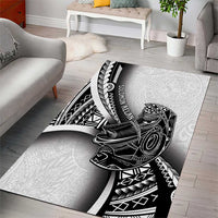 Solomon Islands Nguzunguzu Area Rug Polynesian Tribal Pattern