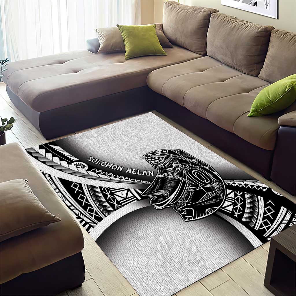 Solomon Islands Nguzunguzu Area Rug Polynesian Tribal Pattern