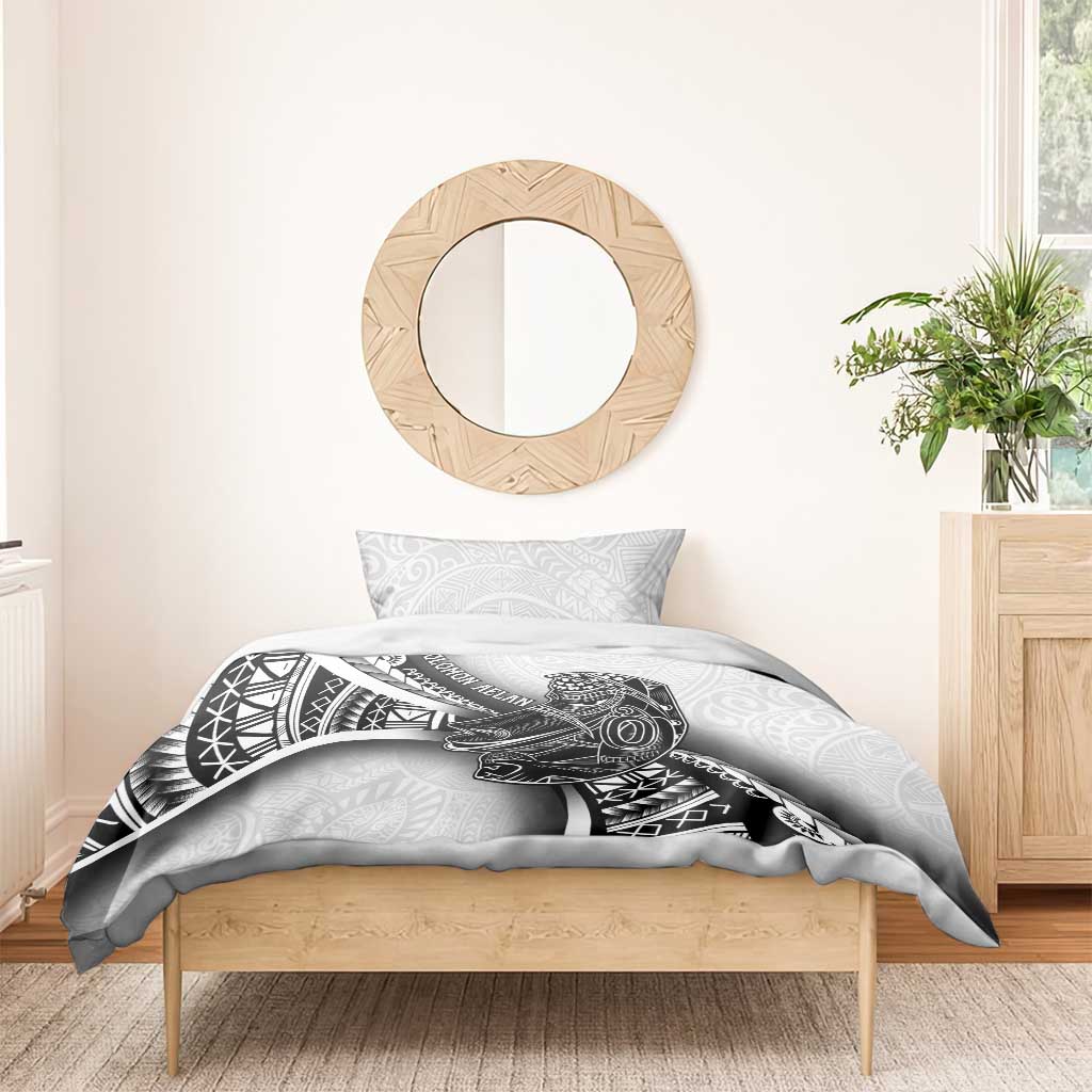 Solomon Islands Nguzunguzu Bedding Set Polynesian Tribal Pattern