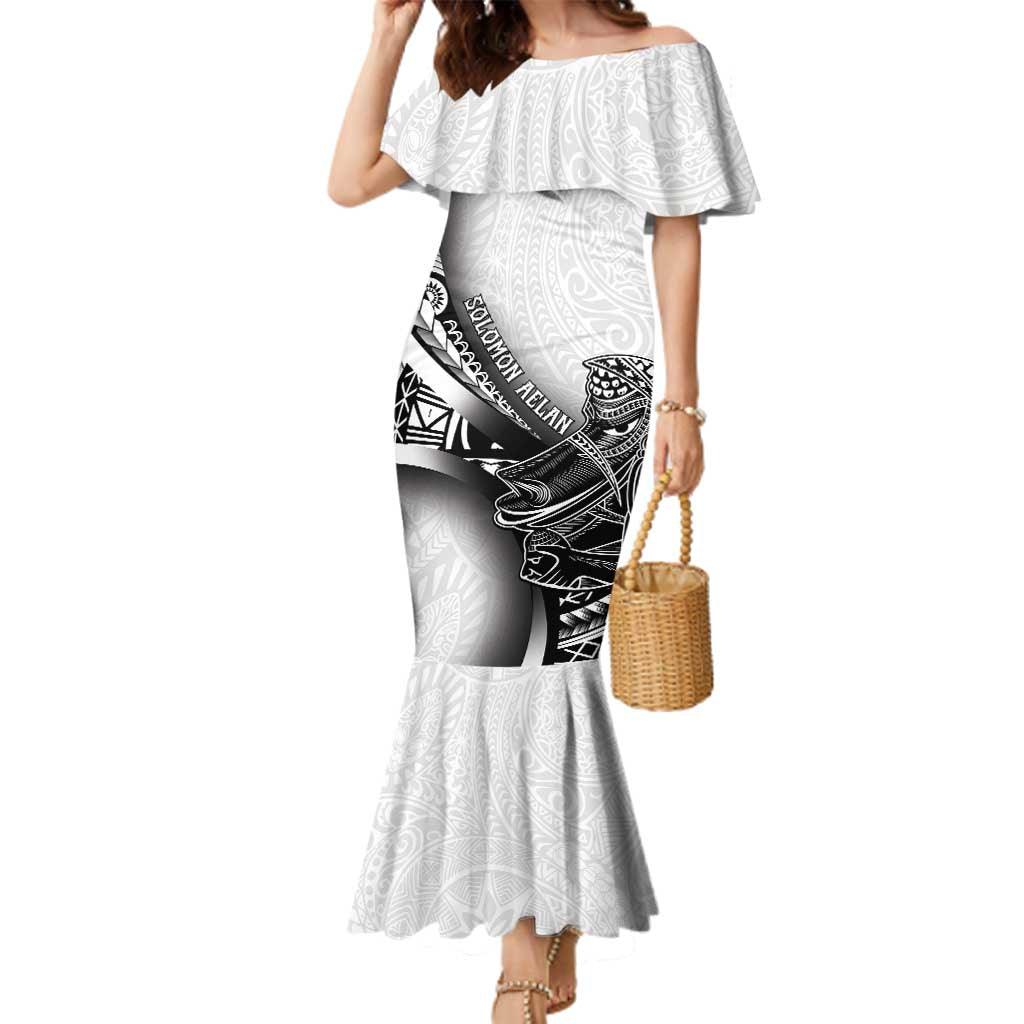 Solomon Islands Nguzunguzu Family Matching Mermaid Dress and Hawaiian Shirt Polynesian Tribal Pattern