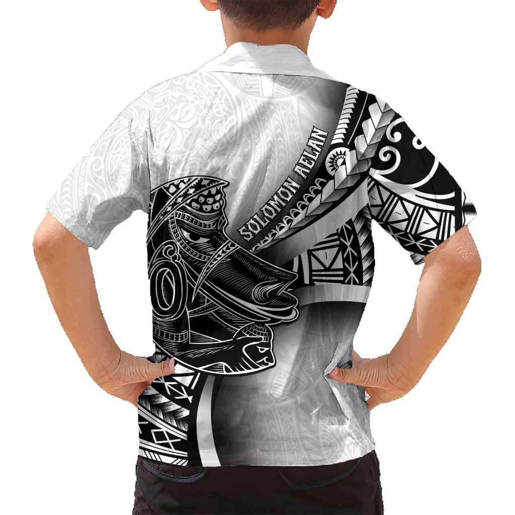 Solomon Islands Nguzunguzu Family Matching Off Shoulder Maxi Dress and Hawaiian Shirt Polynesian Tribal Pattern