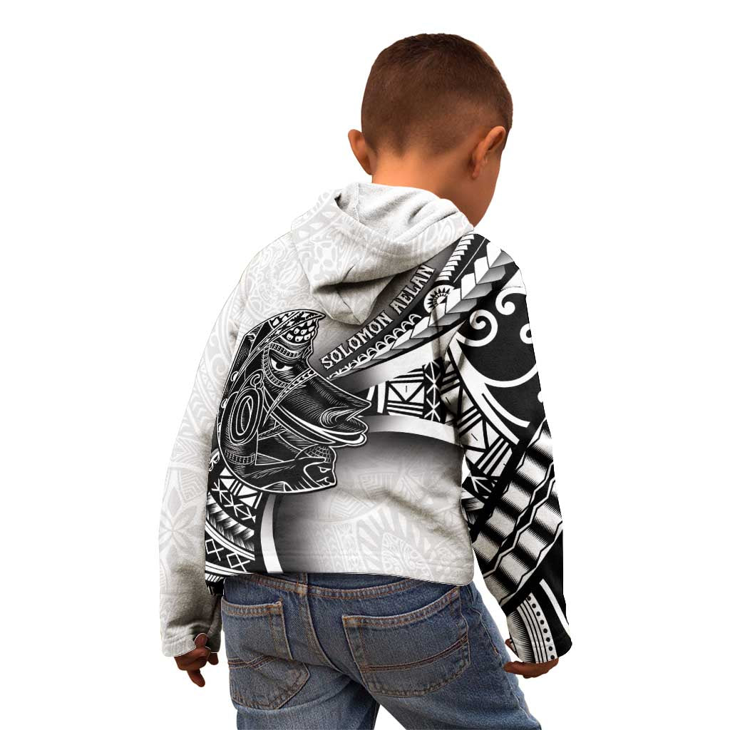 Solomon Islands Nguzunguzu Kid Hoodie Polynesian Tribal Pattern