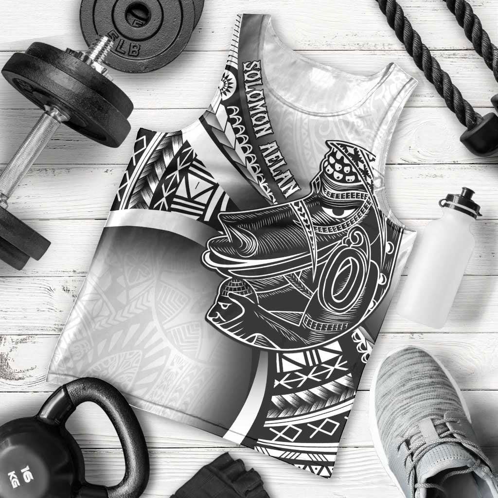 Solomon Islands Nguzunguzu Men Tank Top Polynesian Tribal Pattern