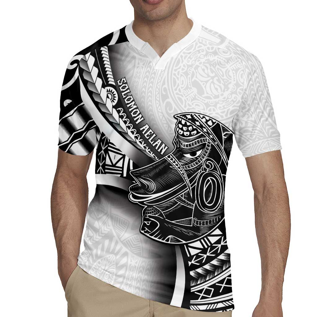 Solomon Islands Nguzunguzu Rugby Jersey Polynesian Tribal Pattern