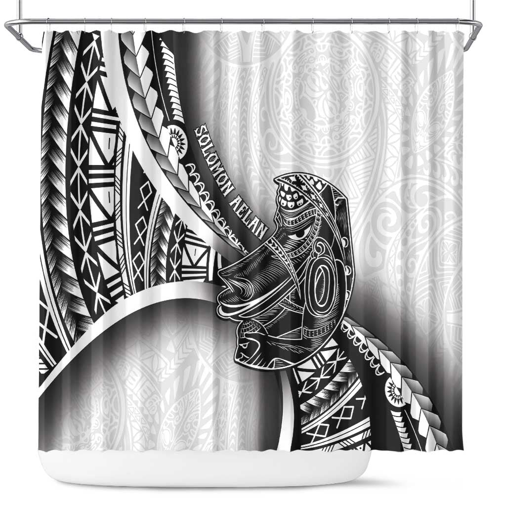 Solomon Islands Nguzunguzu Shower Curtain Polynesian Tribal Pattern