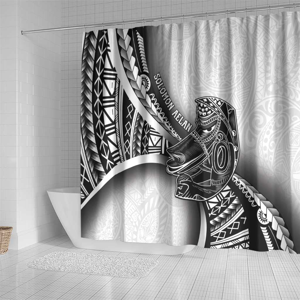 Solomon Islands Nguzunguzu Shower Curtain Polynesian Tribal Pattern