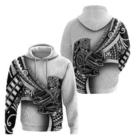 Solomon Islands Nguzunguzu Zip Hoodie Polynesian Tribal Pattern