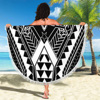 Philippines Batok Tribal Inspired Tattoo Black Beach Blanket LT05 - Polynesian Pride