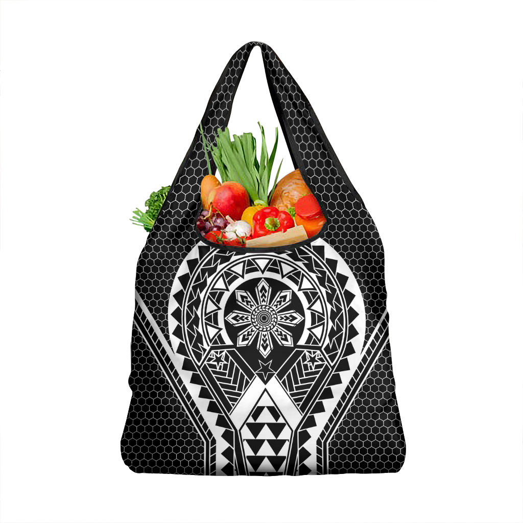 Philippines Batok Tribal Inspired Tattoo Black Grocery Bag LT05 1-pack One Size Black - Polynesian Pride