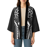 Philippines Batok Tribal Inspired Tattoo Black Kimono LT05 - Polynesian Pride